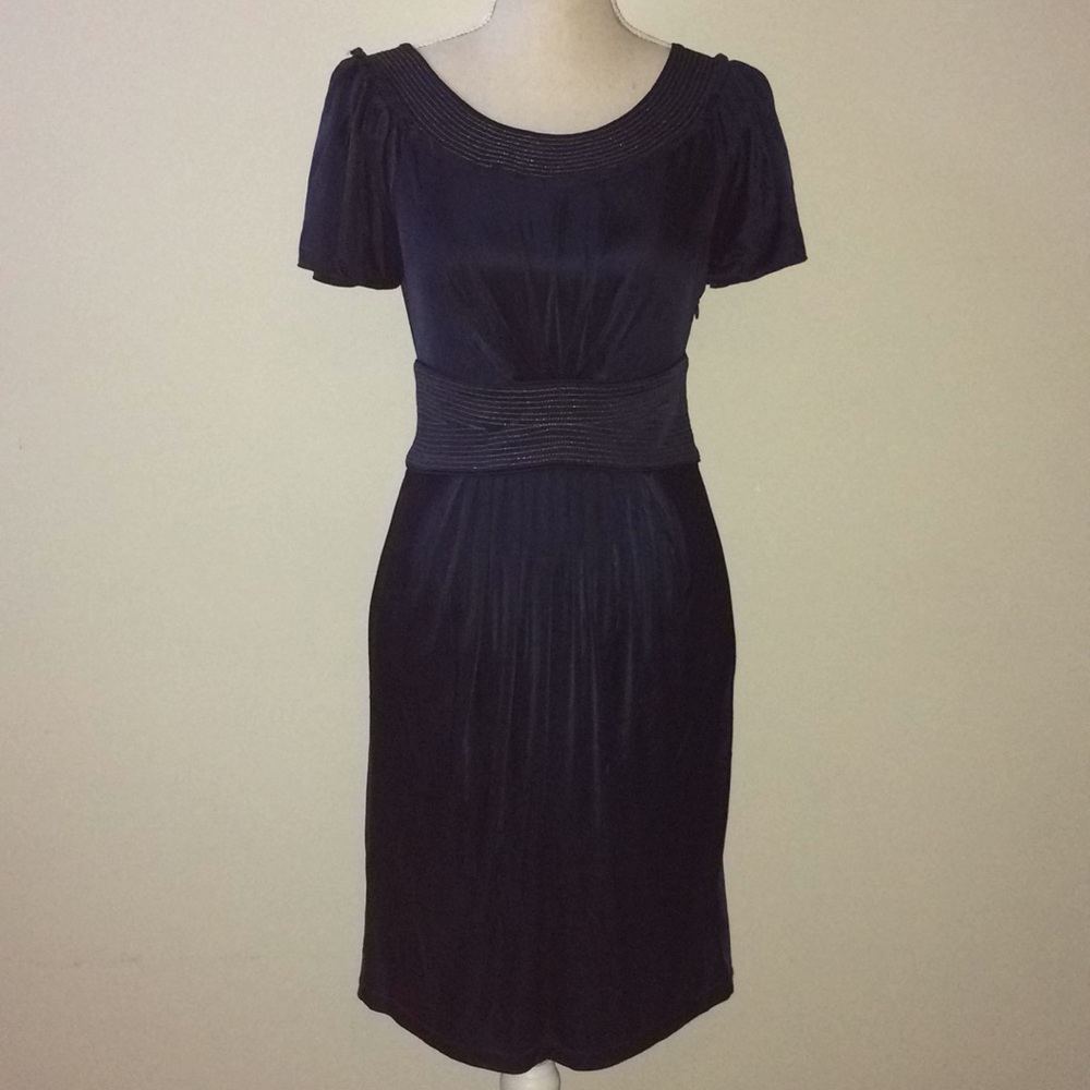 Bcbgmaxazria navy blue dress size 6